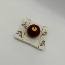 Vintage Billiard Ball Pool 7 Solid Red Replacement Table Game Man Cave Decor