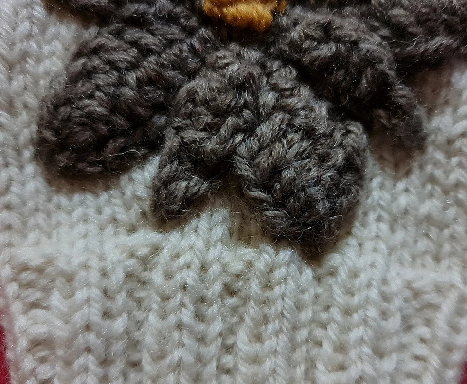 GUANTES VINTAGE HECHOS A MANO DIRNDL TRAHTEN TIROLEAN FOLCLORE ARTE LANA BLANCA TEJIDA Foto 3 de 4