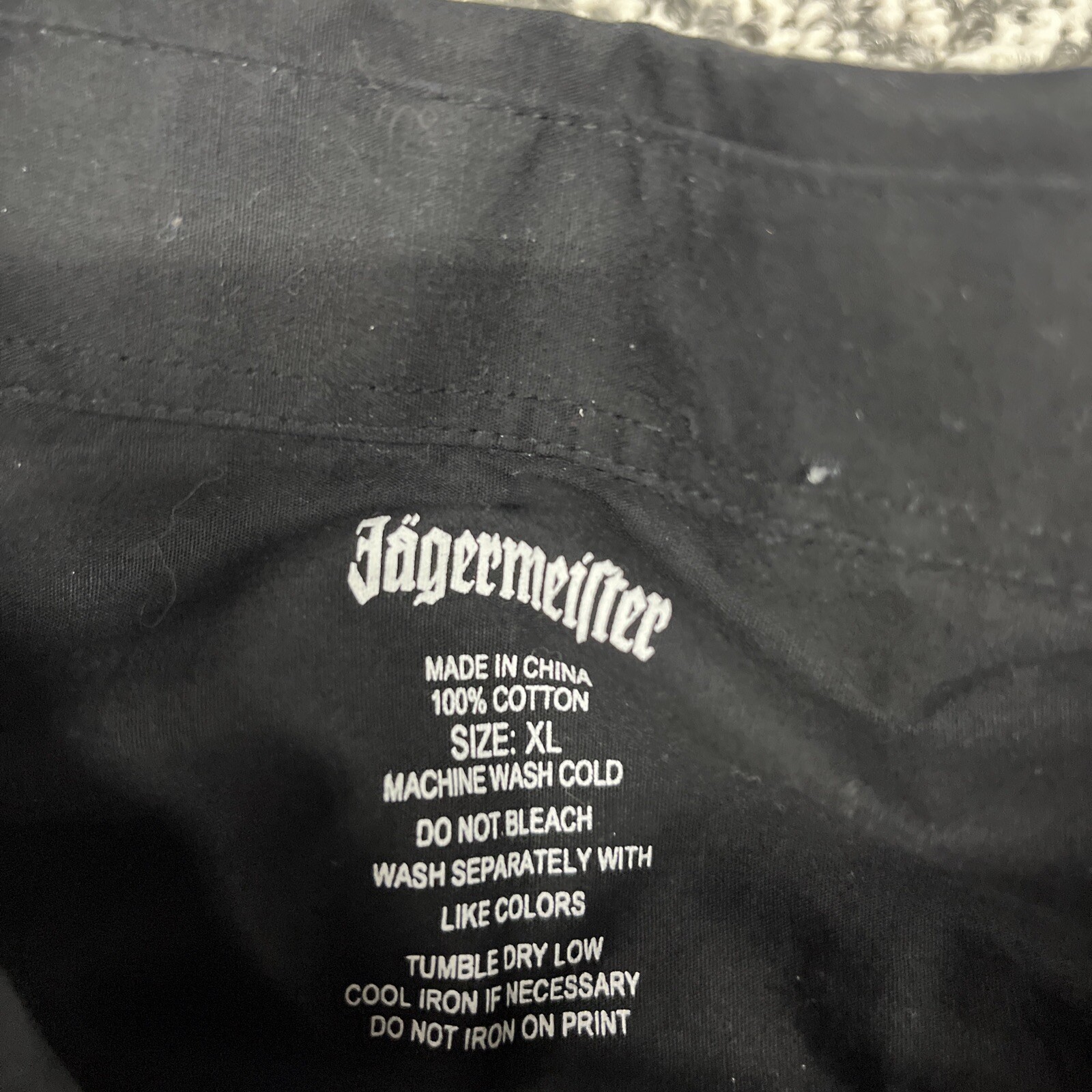 Jagermeister Embroidered Logo Short Sleeve Button Up Shirt Black Cotton Size XL eBay