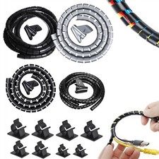 Cable Sleeve Organizer Coiled Tube Sleeve Cable Management Sleeve for Home
