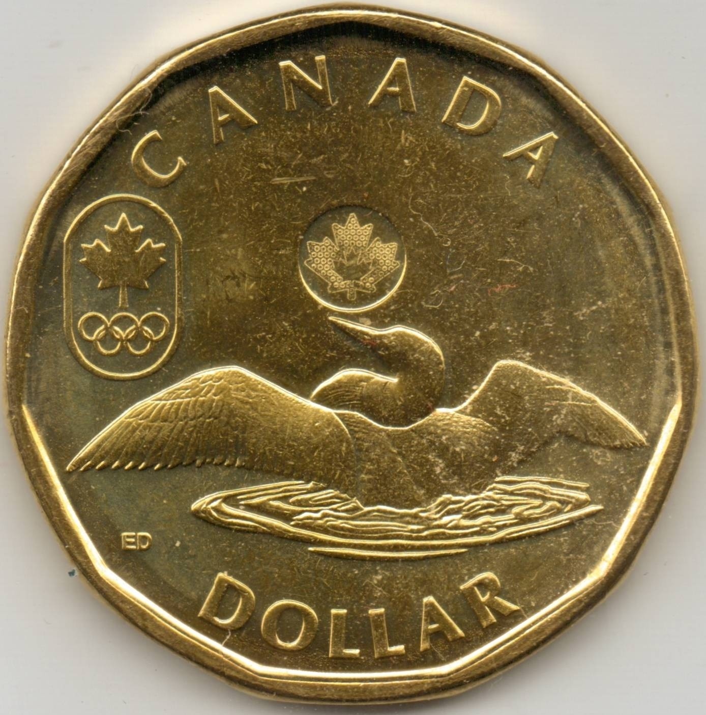 2012 Canada Lucky Loonie One Dollar Coin. Canadian UNC. 1 $ .RJ.