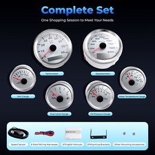 Gauge Set 6 Gauges Mechanical 6 Gauge Set For 1 To 9-cylinder Gasoline Engine