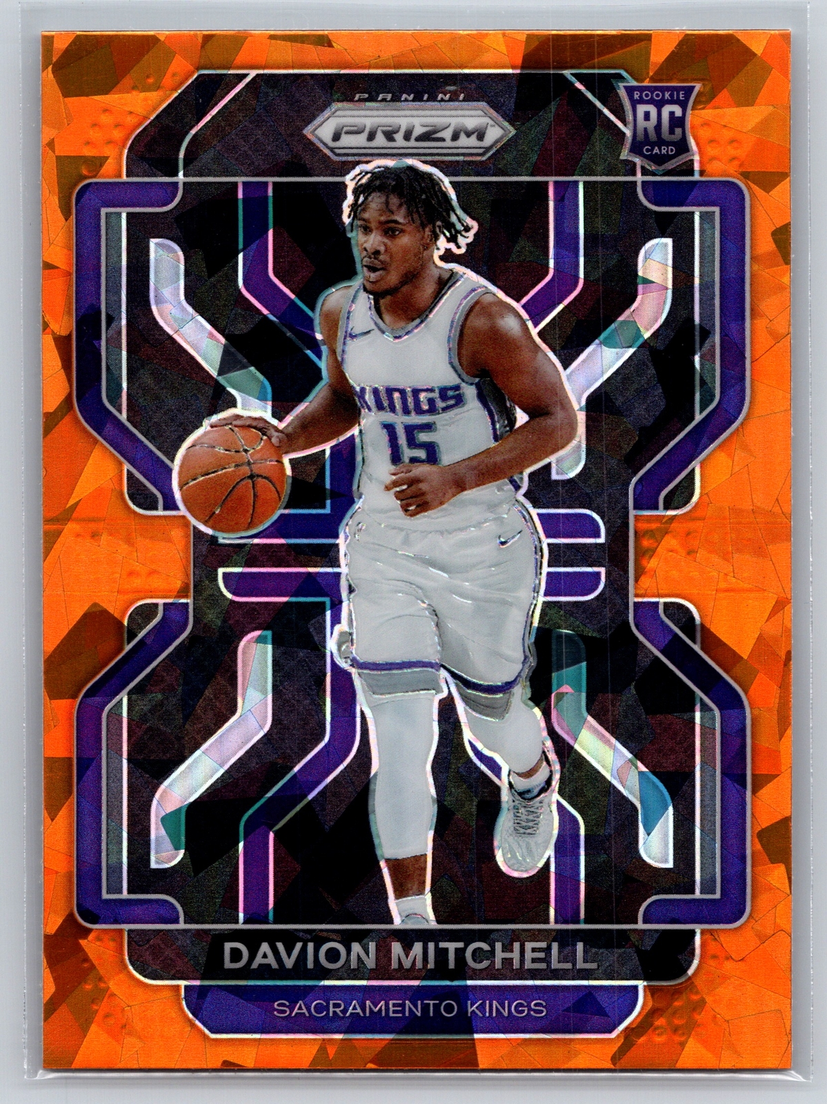 2021-22 Panini Prizm #312 Davion Mitchell Orange Ice