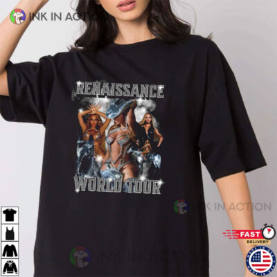 Renaissance Beyonce World Tour 2023 Graphic Reprint T Shirt