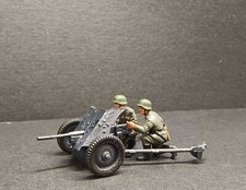 Handpainted 1/72 Scale Wwii German Army 37mm Gun Crew Model 6114