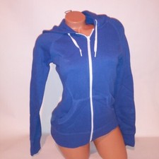 Tek Gear Hoodie Womens Full Zip XS Royal Blue Solid Long Sleeve