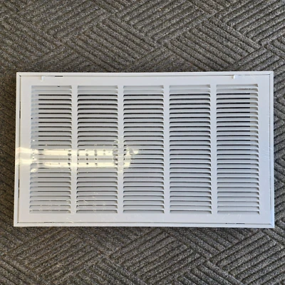 DURO DYNE 25" wide x 14" Return Air Filter Grill White, Part #61248