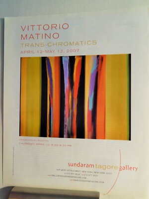 VITTORIO MATINO ART PIECE VTG ORIG  2007 ADVERTISEMENT