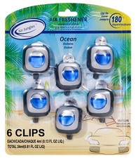 Ocean Scent Scent Car Air Freshener Clip 6 Car Freshener Vent Clips 4ml...
