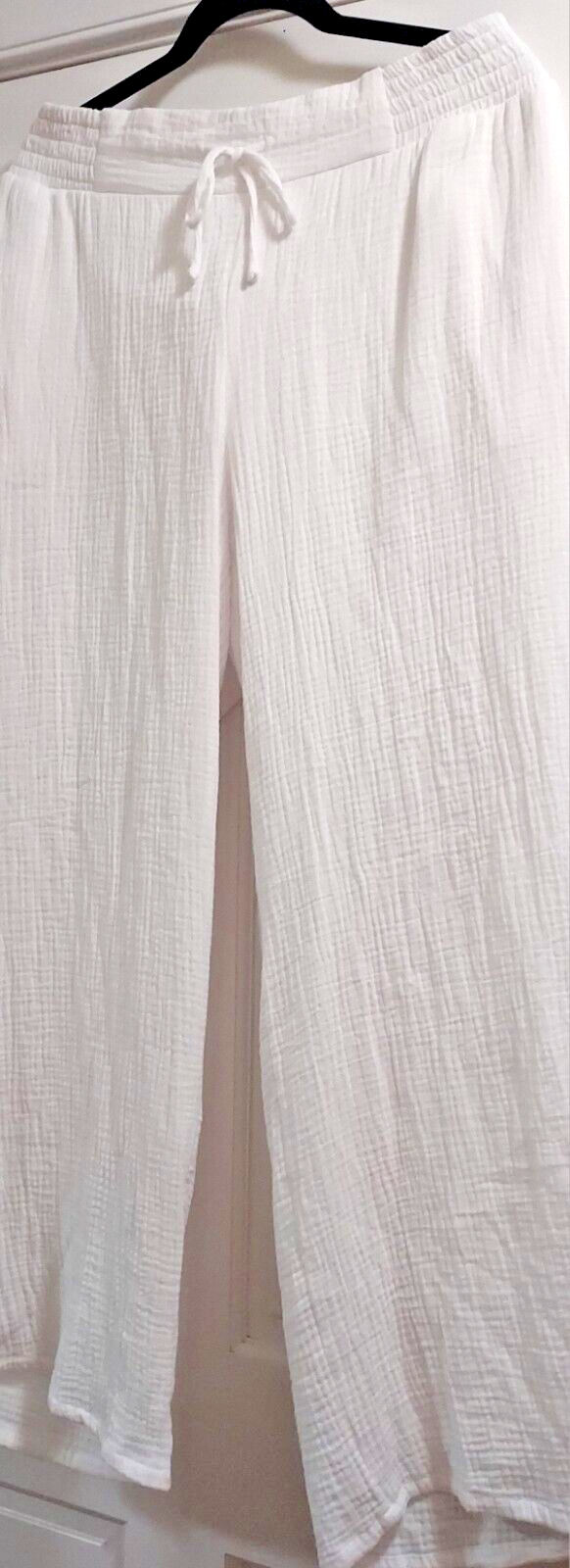 JM Collection Women's Gauze Drawstring Pants Bright White Plus 1X Pockets 59.50 eBay