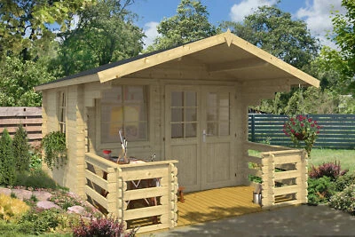 LASITA MAJA Gartenhaus Blockhaus Satteldach 28 mm Lola 2 320x320 cm Lasita