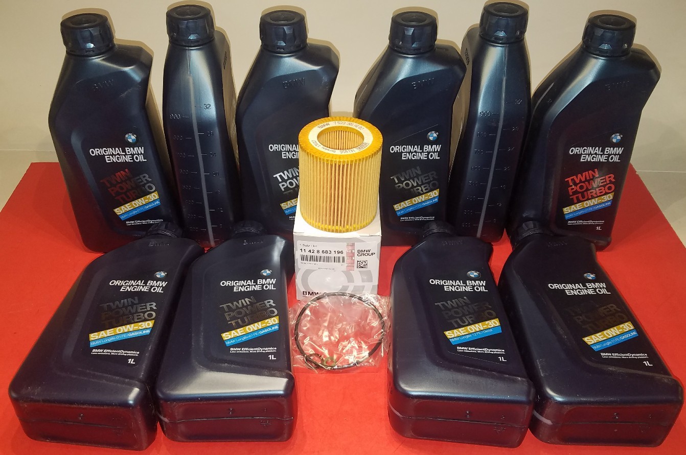 BMW Oil Filter+Motor Oil Set Kit 325i 435i 328i 335i 330i 525i 535i ...