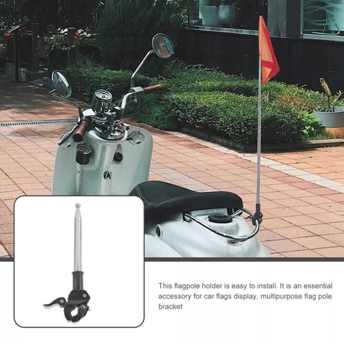 20-120cm Adjustable Flagpole Flag Stand Mount Tool for Motorcycle Bike Holder \ - Picture 10 of 12