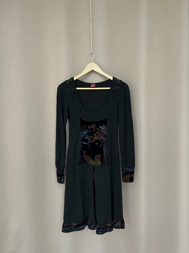 Save the Queen женское платье цветной абстрактный длинным рукавом с подкладкой размер S - Изображение 4 из 4