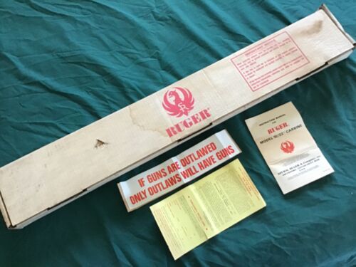 Ruger Model 10/22 ~ .22 Long Rifle Red Label Empty Box with Instructions Vintage