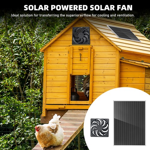 13.5inch Solar Powered Exhaust Fan Solar Panel Fan 20W For Shed Attic Greenhouse - Picture 32 of 37