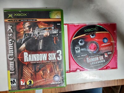 Tom Clancy's Rainbow Six 3 (Microsoft Xbox, 2003) Complete w/ Manual + Lockdown.