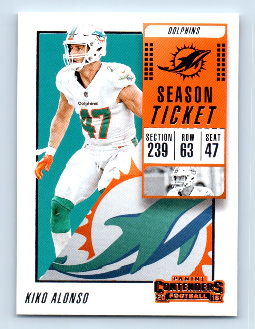 2018 Panini Contenders Kiko Alonso Miami Dolphins #44
