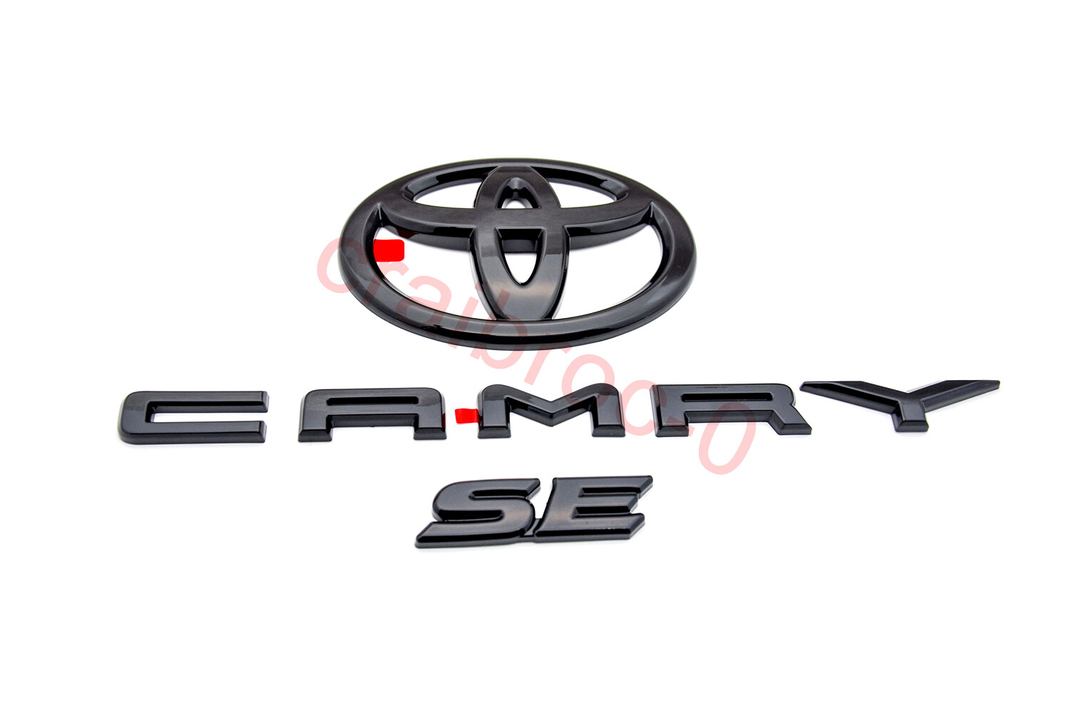 Gloss Black out Overlay Emblem Kit fit TOYOTA  2018-2024 Camry SE GEN OEM