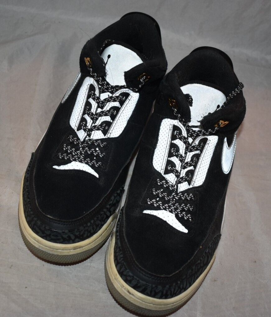 Nike Size 9.5 Retro 3 Tinker SP Black Cement Basketball  display picture 1