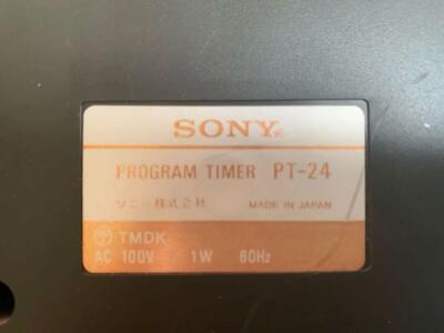 Sony PT-24 model Program Timer Audio clock Silver Analog Vintage