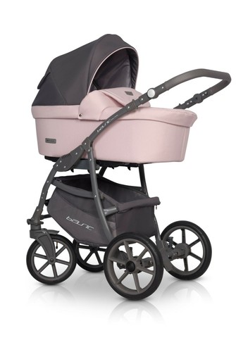 RIKO BASIC PASTEL BABY STROLLER PRAM 3in1 CARRYCOT + PUSHCHAIR + CAR SEAT - Picture 8 of 34