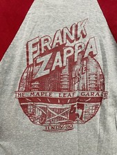 Vintage Frank Zappa In Concert 1980 Raglan T-shirt Live at the Maple Leaf Garage