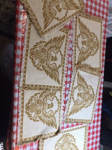 American Eagle Federal Stoff Tischsets 6er Set goldene Farbe - Bild 7 von 9