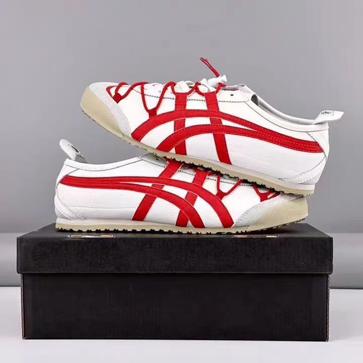 NEW 2026 Onitsuka Tiger Mexico 66 Classic White & Red Sport Shoes