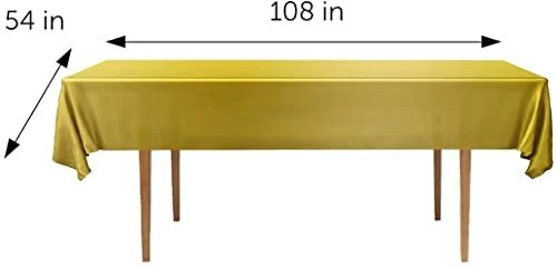  2 Rectangular Tablecloths BPA-Free Plastic, 54 x 108 2 Pack - Rectangle Gold - Image 2 of 4