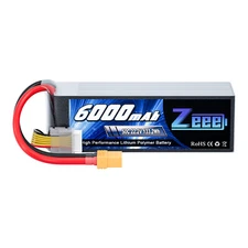 Zeee 6S Lipo Battery 6000mAh 50C 22.2V XT90 for RC Airplane Helicopter Drone Car