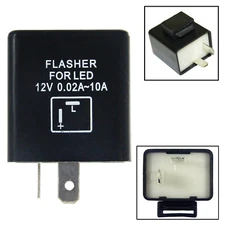 1pc 2-Pin Electronic LED Flasher Relay Fix For Turn Signal Light Hyper Flasher