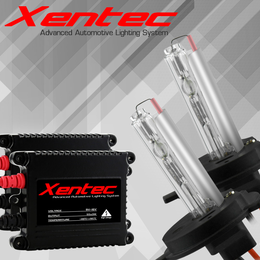XENTEC 55W HID Conversion Kit - Slim Ballast, Fits H1 H4 H7 9006 Etc., 6000K White