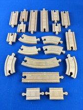 20pc set of WOODEN Straight, Curved, Connector TRACKS Thomas Wooden 2000s