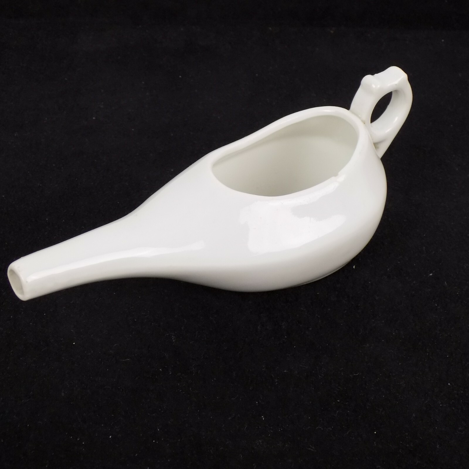 VINTAGE White Porcelain Pap Boat Infant Invalid Feeder