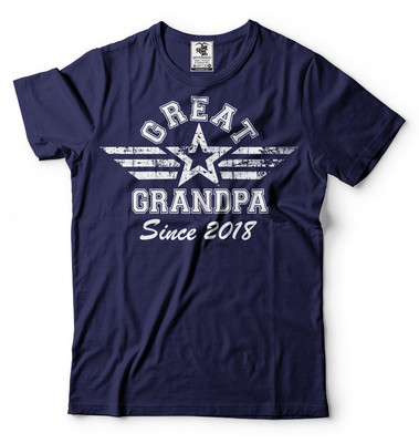Baby Announcement T-shirt Great Grandpa Since 2018 Tee Shirt Great Grandpa Tee