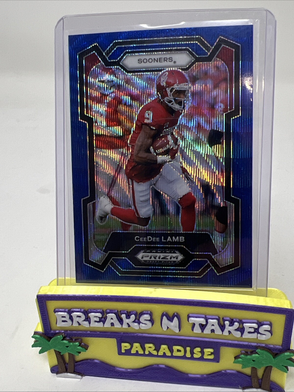 CEEDEE LAMB Blue Wave Prizm /249 | 2024 Panini Prizm Draft Picks #30 Oklahoma 🏈