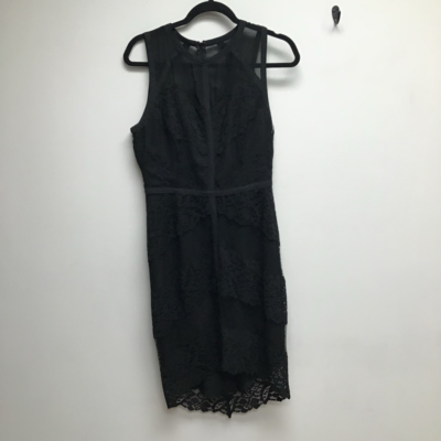 Adelyn Rae Womens Sheath Dress Black Floral Lace Crew Neck Sleeveless Zip M  | eBay