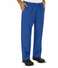 NEW Allheart Basics Women's Cargo Pant Scrub Set-Royal Blue-Small