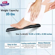 Non-Slip Corner Shower Step Foot Rest Bar for Shaving Legs Bathroom Wall-Mounted