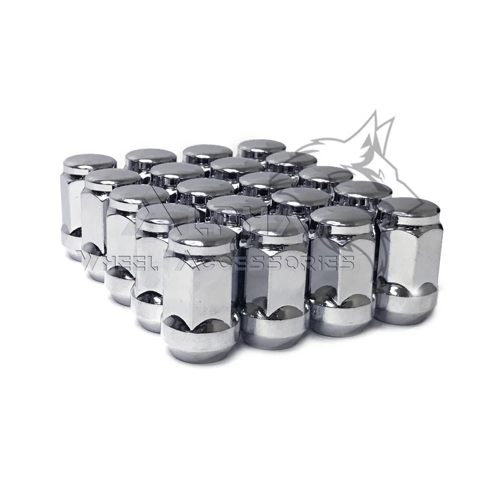 24 Chrome Bulge Acorn Lug Nuts 12x1.5 Fits 2004-2014 Chevy Colorado - Изображение 2 из 4