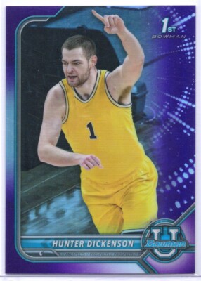 2022 Topps Bowman U 1st Hunter Dickenson Purple Refractor /299 #77