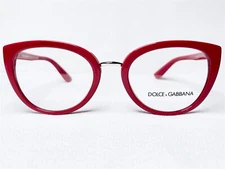 NEW Dolce & Gabbana DG3262 3097 Womens Red/Silver Eyeglasses Frames 51/20~140