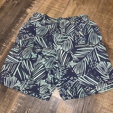 Patagonia Shorts Kids Boys XL Baggies 7  Swim Trunks Lined Board Palm Leaves