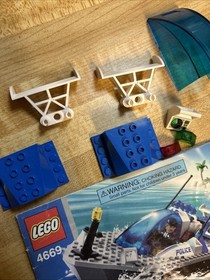 LEGO 4669 Turbo-Charged Police Boat For Parts 2 Minifigures Manual Zodiac Canopy