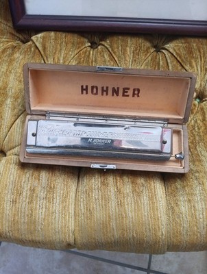 M. Hohner 'The 64 Chromonica' Vintage Wooden Watch Box