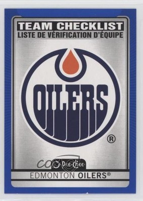 2021-22 O-Pee-Chee Team Checklist Blue Border Edmonton Oilers #562 e6j