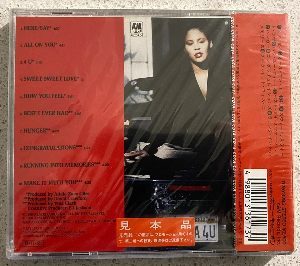 Vesta Williams – Vesta 4 U (CD) JAPAN OBI D25Y-3295 NEW & Sealed RARE Promo ** - Image 2 of 2