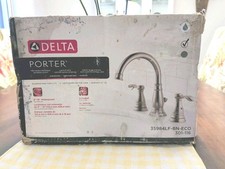 Delta Porter Widespread Bathroom Faucet Brushed Nickel-35984LF-BN-ECO