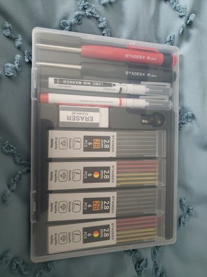 Stageek Carpenter Pencil Marker 30 Piece Kit Includes 24 Graphite Refills New